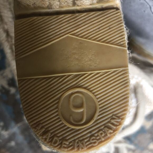 Andre Asous Woven Natural Floral Design Canvas Espadrille Shoes NWOT - Picture 12 of 16